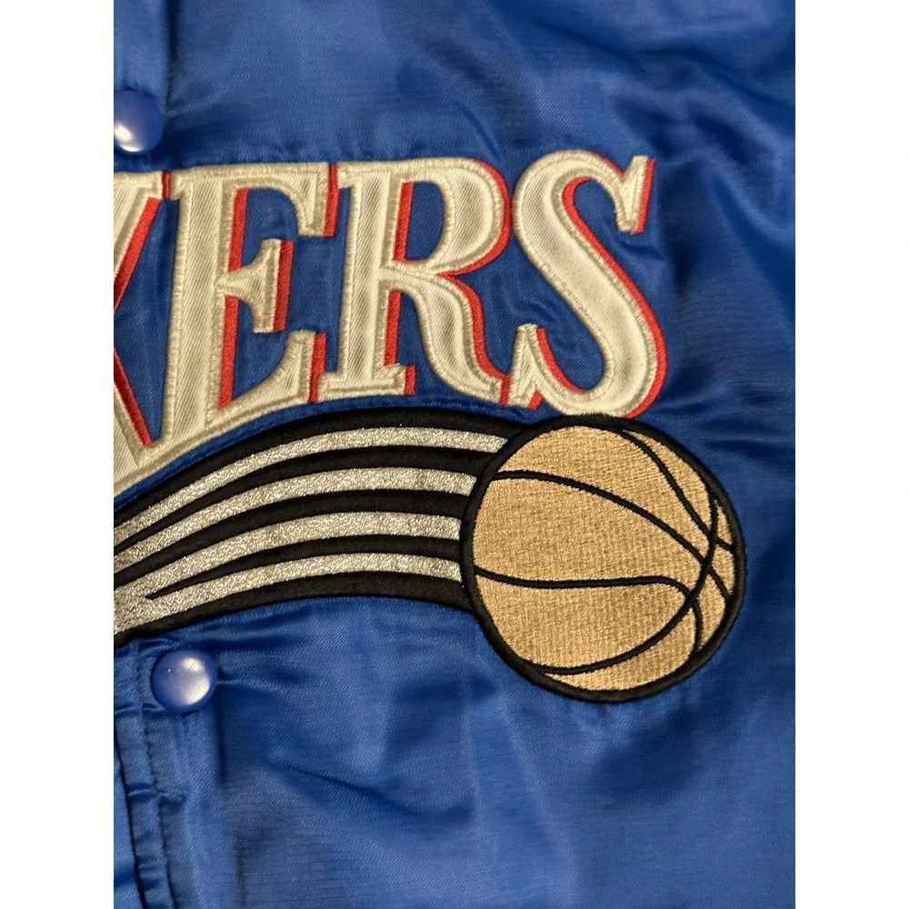 Vintage Nike Philadelphia 76ers Bomber Jacket Men XL NBA Iverson Era Rare Sixers